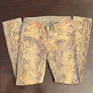Robin’s Jean Snakeskin Print Pants Size 26